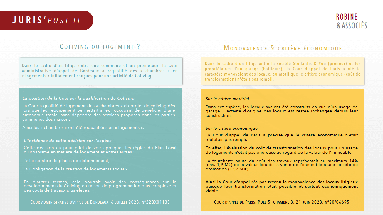 Juris&rsquo; Post-It n° 13, relevé de la jurisprudence !